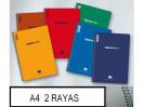 BLOC FOLIO  DOS RAYAS PAUTA 2,5mm 80 HOJAS TAPA DURA  SURTIDO A ELEGIR 1 (M10)60)�       
