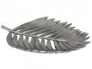 BANDEJA HOJA ATOM PLATEADA 28x19cm�     