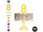 VELA GRANDE N8 GLITTER  SURTIDO A ELEGIR 1