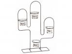PORTA VELAS CACTUS METAL NEGRO 37cm             
