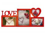 PORTAFOTOS MULTIPLE LOVE PVC ROJO 19,5x44cm  