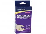 GUANTES JUPITER 8 Unidades LATEX MEDIANO TALLA 7   5#20