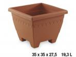 MACETA PLASTICO LIMA CUADRADA 35cm         