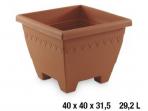 MACETA PLASTICO LIMA CUADRADA 40cm         