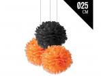 POM POM REDONDO NARANJA Y NEGRO  SURTIDO A ELEGIR 1