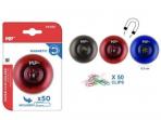 CLIPS  CON PORTACLIP MAGNETICO 50 Unidades  SURTIDO A ELEGIR 1      