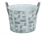 CESTO REDONDO TEXTIL GRIS 30x22cm       