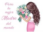 TARJETA 6,6x9cm MEJOR MADRE MUNDO