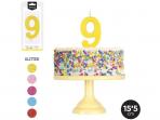 VELA GRANDE N�9 GLITTER  SURTIDO A ELEGIR 1              