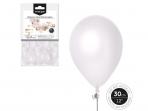 GLOBO METALIZADO BLANCO 30cm LATEX 10 Unidades       