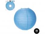 FAROL LAMPARA PAPEL ESFERA AZUL PASTEL 35cm  