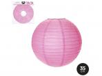 FAROL LAMPARA PAPEL ESFERA ROSA PASTEL 35cm  