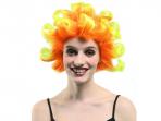 PELUCA RIZADA AMARILLO Y NARANJA ADULTO     �