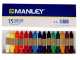CERAS MANLEY 15 COLORES 6cm{        =000552=  