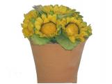 MACETA ARTIFICIAL FLOR GIRASOLES AMARILLO 9cm*10#* $