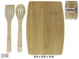 TABLA CORTE SET 33x23cm  CON ESPATULAS