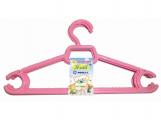 PERCHA ROPA INFANTIL ROSA 5 Unidades 27x24,5cm      