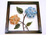 CUADRO METAL 33x33 DECORADO FLORES*�         