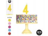 VELA GRANDE N�4 GLITTER  SURTIDO A ELEGIR 1              