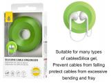 ORGANIZADOR CABLES Y AURICULARES SILICONA VERDE     