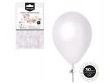 GLOBO METALIZADO BLANCO 30cm LATEX 10 Unidades       