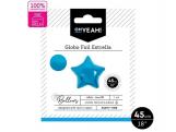 GLOBO POLIAMIDA ESTRELLA AZUL METALIZ 45cm