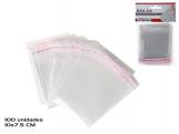 BOLSA CELOFAN X100 ADHESIVO 10x7,5cm       