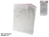BOLSA CELOFAN ADHESIVO 40 Unidades 26x15cm        