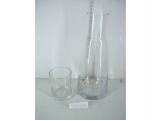 BOTELLA ALTURA 20cm DIAMETRO 10,5cm  CON VASO CRISTAL *10#*