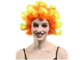 PELUCA RIZADA AMARILLO Y NARANJA ADULTO     �