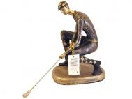 GOLFISTA RESINA BRONCE MIDIENDO 25cm     
 FIGURA DE RESINA Y METAL                                                                                                                                                                                                                                       