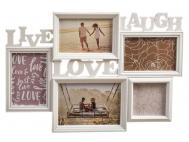 PORTAFOTOS MULTIPLE 5 PLASTICO BLANCO 45,5x31cm     