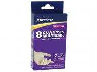 GUANTES JUPITER 8 Unidades LATEX MEDIANO TALLA 7   5#20