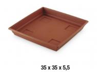 PLATO PLASTICO MACETA LIMA CUADRADO 35cm      