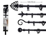 BARRA CORTINA NEGRA 120-210 cm  SURTIDO A ELEGIR 1       
