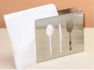 SERVILLETERO ACERO INOXIDABLE CUBIERTOS 15x4,5cm 
 ALTURA 13cm =195221=                                                                                                                                                                                                                                           