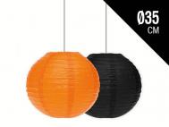 LAMPARA PAPEL ESFERA NARANJA Y NEGRO  SURTIDO A ELEGIR 1