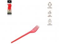 TENEDOR ROJO 16,5cm REUTILIZABLE 15 Unidades            