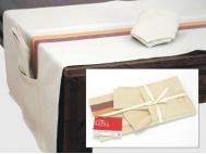 MANTEL MESA CON 2SERVILLETAS BEIG O AZUL     
 50x150cm Y 40x40cm                                                                                                                                                                                                                                             