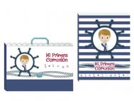 MALETIN  CON LIBRO MI.PRIMERA COMUNION NI�O 28x35      