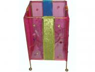 PORTA VELAS ORGANZA 13,5x8x8cm         