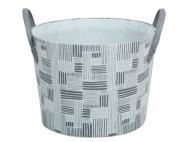 CESTO REDONDO TEXTIL GRIS 30x22cm       