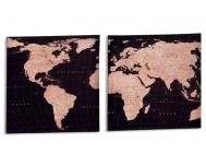 LIENZO MAPA DEL MUNDO 40x40cm  SURTIDO A ELEGIR 1