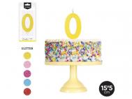 VELA GRANDE N�0 GLITTER  SURTIDO A ELEGIR 1              