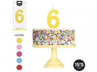 VELA GRANDE N�6 GLITTER  SURTIDO A ELEGIR 1              