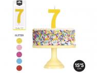 VELA GRANDE N�7 GLITTER  SURTIDO A ELEGIR 1              