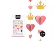 GUIRNALDA TECHO 3D CORONA ROSA PASTEL   