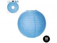 FAROL LAMPARA PAPEL ESFERA AZUL PASTEL 35cm  