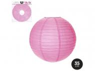 FAROL LAMPARA PAPEL ESFERA ROSA PASTEL 35cm  