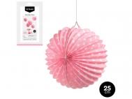 FAROLILLO PAPEL ROSA PASTEL DOTS BLANCO  5#12